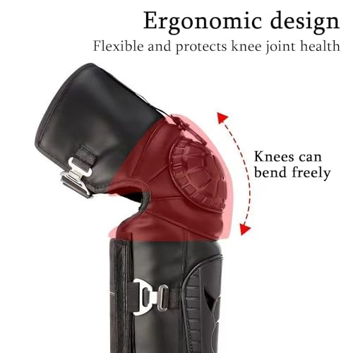 Image of Motorcycle Knee Pads, Leg Warmer, Cold Protection, Adjustable Straps - Protective Gear for Motocross, Snowmobiling, Urban Riding