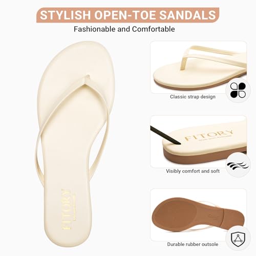 Image of FITORY Womens Flip Flops Fashion Casual Thong Walking Slide Summer Sandals