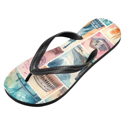 Burbuja Tropical Paradise Flip Flops for Women Men, Soft Thong Sandals Rubber Slippers for Pool Beach Essentials2