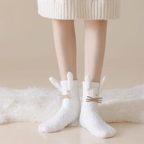 Image of Benefeet Sox Funny Animal Fuzzy Socks for Women Girls - Cute Fluffy Slippers, Cozy Warm Winter Plush Sleeping Socks