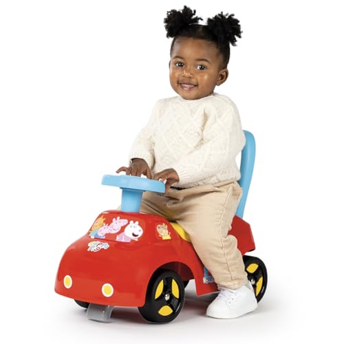 Smoby Peppa Pig Rutscher – wendiges Kinderfahrzeug mit Hupenlenkrad – Rückenstütze, Staufach, Kippschutz – für Kinder ab 10 Monaten – Bild 5