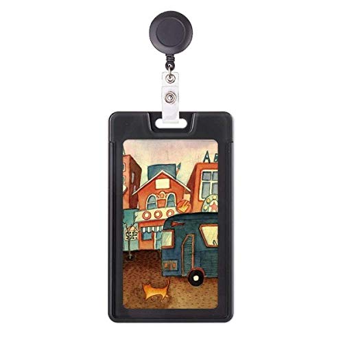 Badge rétractable chat Miaoji, parfait pour le bus et bureau