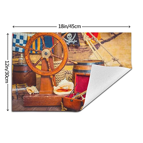 Set de table pirate anti tache et chaleur pour protéger votre bois - 4