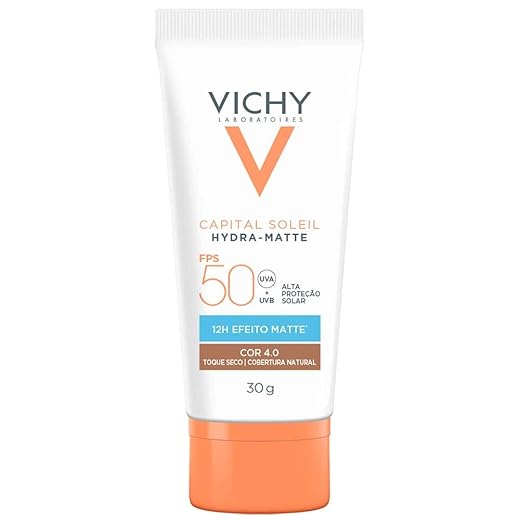 Vichy V Capital Soileil Hydra-Matte FPS50 - Protetor Solar Facial com Cor 30g