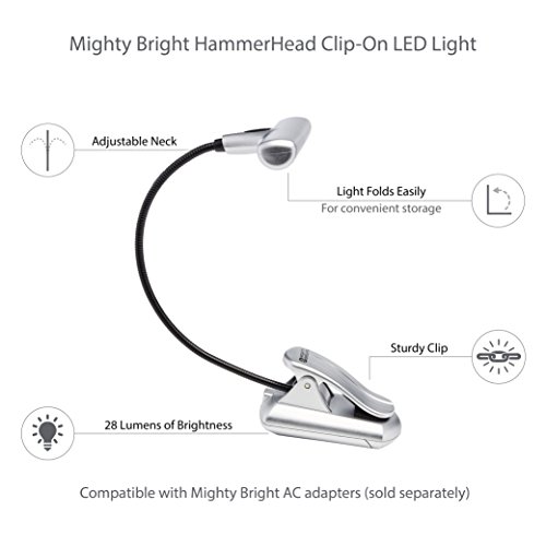 Mighty Bright 44812 Hammerhead Book Light, Silver #TOP1