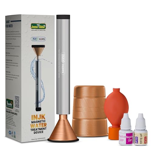 Image of Jeena Sikho INJK Magnetic Water Treatment Device | Water Revitalizer with Gold, Silver, Platinum, Copper, Magnets & Mineral Pebbles | Provides Better Hydration, pH Balance & Mineral Retention