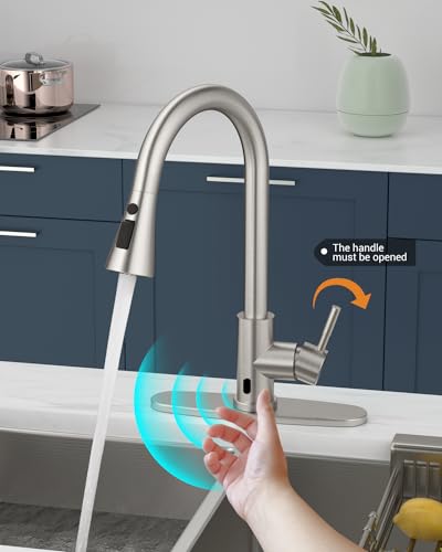 Appaso APS2007 Touchless Kitchen Faucet, Motion Sensor Kitchen Sink Faucet With Pull Down Abs Sprayer 3 Modes thumb #1