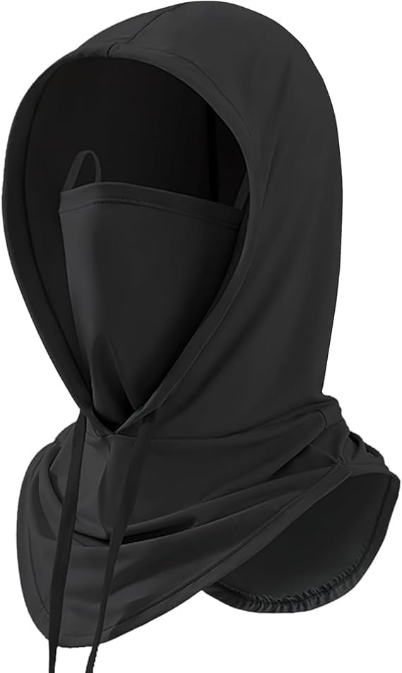NALACAL Lightweight Cooling Balaclava Face Mask - Sun UV & Wind Protection, Breathable Full Face Mask for Motorcycle, Cycling, Fishing, Running - Black