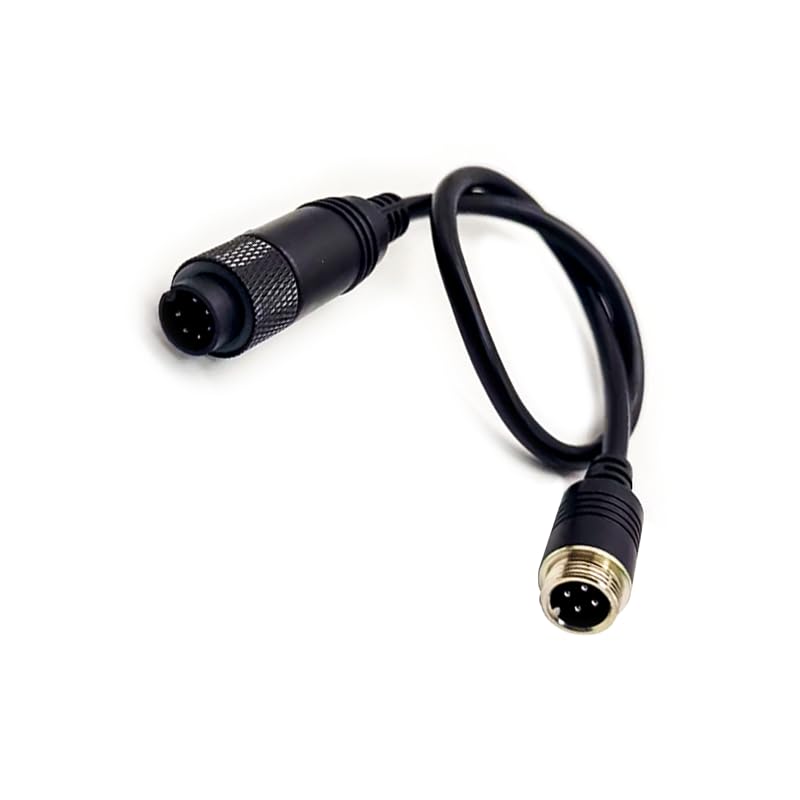 Elecbee 10 szt. GX12 złącze lotnicze 6-pinowe proste męskie do 4-pinowego prostego żeńskiego typu butt-joint z kablem 30 cm IP55 wodoodporne do okablowania przemysłowego i elektronicznego