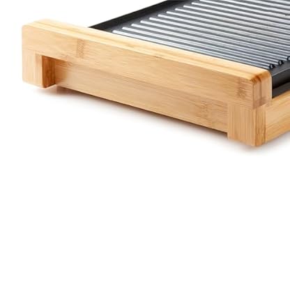 DOMO DO8311TP Electric Grill Plate Bamboo - Integrierte Fettauffangschale - 60 cm Abnehmbare Grillplatte - 2200 W – Bild 5