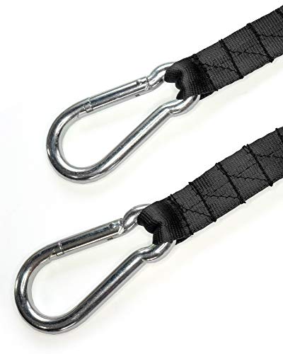 Comcor Two 9 Feet Long Sled Straps With Steel Snap Hooks - Made In Usa #TOP1