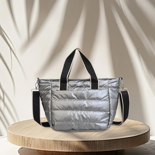 Sac bandoulière gris léger anti-choc avec sangle ajustable pour soulager vos épaules