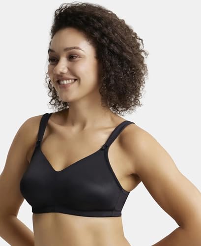 Image of Jockey 1841 Minimizer Bra | Wirefree | Non Padded | Full Coverage with Broad Fabric Straps | Microfiber Nylon Elastane Fabric