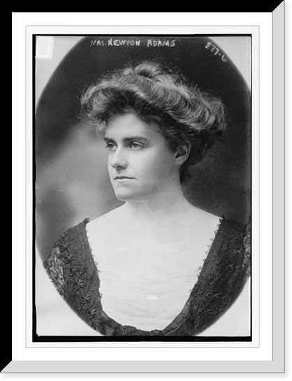 Historic Framed Print, Mrs. Newton Adams, cameo portrait, 17-78" x 21-78"