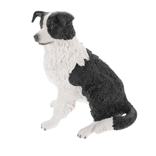 QUMIIRITY リアルなボーダーコリー犬模型 小型ペット動物モデル シミュレーションフィギュア の観察力と認知力向上用 卓上装飾用リアルドッ