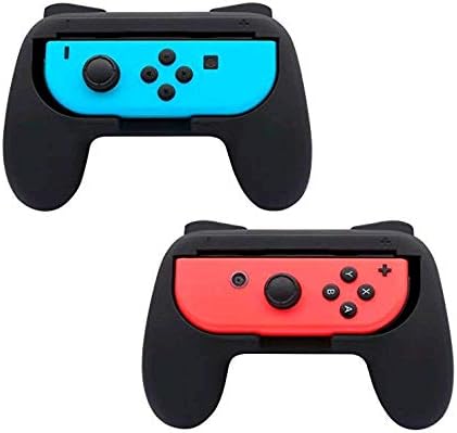 Beastron Grips Compatible with Nintendo Switch Joy Cons, Wear-Resistant Handle, 2 Pack (Black)