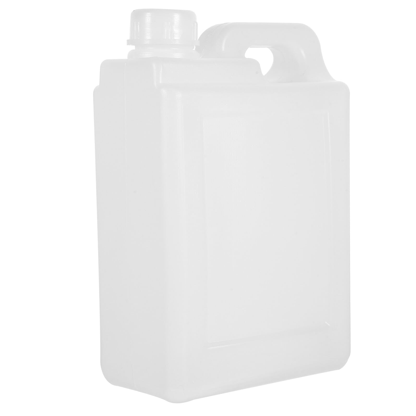 Flache Flasche aus Kunststoff 1l Weiß Praktische und Auslaufsichere Camping Wasserkanister mit Deckel Leere Flaschen für Öl und Flüssigkeiten