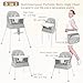 5 in 1 Foldable Baby High Chair,Convertible Highchair for Babies and Toddlers-Portable Infant Booster Seat,Carry Small Box,Dining Chair,Toddler High Chair with 5-Point Harness,Removable Tray-Grey