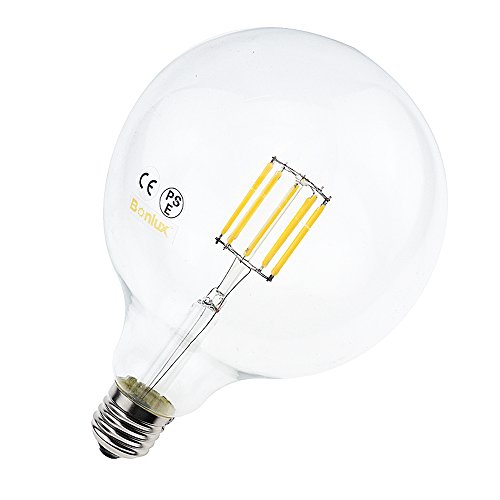 Bonlux 10W G125 E27 LED kugelförmige Glühlampe natürlich weiß 4000K 125mm E27 Edison Schraube LED Retro Glühlampe wie 100 Watt herkömmliche Glühlampe