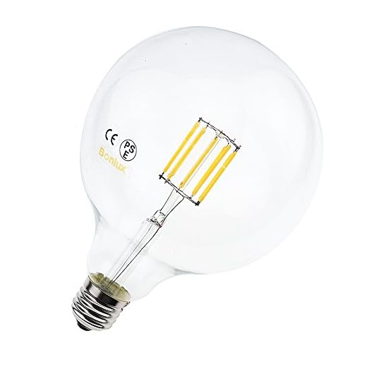 Bonlux 10W G125 E27 LED kugelförmige Glühlampe natürlich weiß 4000K 125mm E27 Edison Schraube LED Retro Glühlampe wie 100 Watt herkömmliche Glühlampe