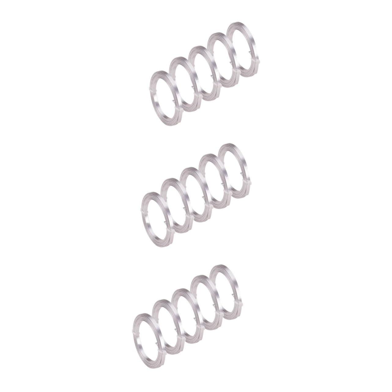 NUOBESTY 15rollen Flache Aluminiumdraht Flexibler Schmuckdraht Für Ohrringe Armbänder Und Bastelarbeiten Langlebiges Bastelzubehör Aluminium