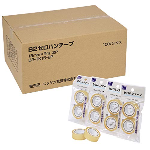セロテープ200巻きセット売り Amazon | ホリアキ セロハンテープ 小巻 200巻 15mm幅×9m巻 B2