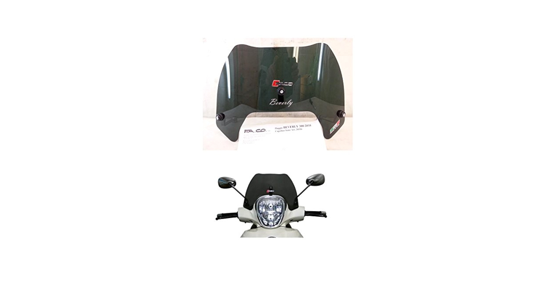 Pare-brise Fumée Foncée Pour Vespa GTS 125ie/250ie/300ie - Marque Faco Réf.28385