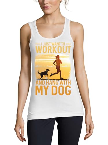 Débardeur workout et chien en coton blanc pour le sport et vos moments de détente au quotidien