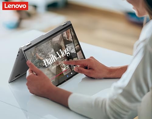Image of Lenovo Flex 5 14 inch FHD(1920 x 1200) IPS Touchscreen 2-in-1 Laptop, AMD Ryzen 5-5500U, 16GB RAM, 1TB PCIe SSD, Backlit KB, Wi-Fi 6, FHD Webcam, Fingerprint, Digital Pen, w /Mouse Pad