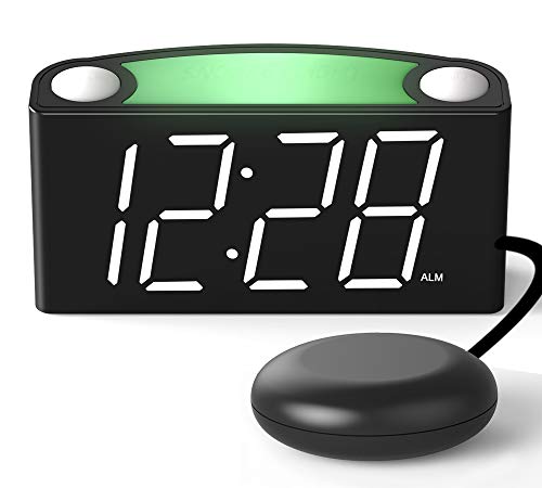 Loud Alarm Clock for Heavy Sleepers Shaking Alarm Clock, Alarm Clock for Bedrooms,Large