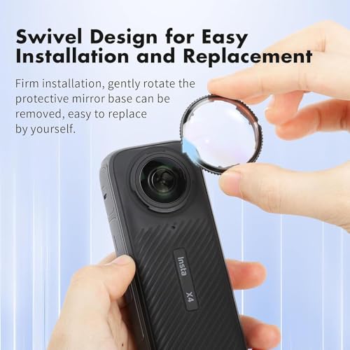 Image of Action Pro Premium Lens Guard Compatible with Insta360 X4 Camera Accessories Scratch-resistant Optical coated High transparency Lens Guard, anti-scratch protectors Knob Mount