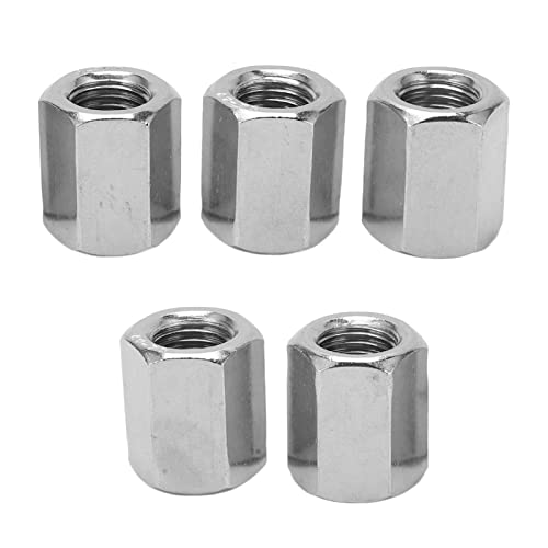 5 Pcs Hex Coupling Nut M16 x 2 Female Thread 24mm Outer Diameter 30mm Length 304 Stainless Steel Silver Rod Coupling Nuts