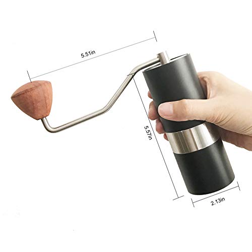 JUNOESQUE Manuelle Kaffeemühle JM40 Serie hochstickstoffreicher Stahl Heptagon Kegelfräser Präzisionsschliff Konsistenz… – Bild 6