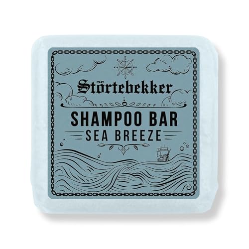 Störtebekker® Premium Champú sólido Sea Breeze (1 pc.) – Champú vegano hecho a mano para hombre y mujer – cuidado de ducha perfumado para la piel y el cabello – Champú hidratante sólido
