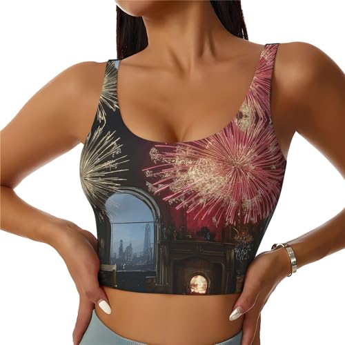 Soutien-gorge de sport à soutien élevé Fireworks in the Sky | Confort premium pour femmes