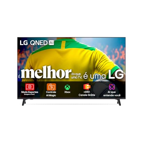 Smart TV 4K 75" LG QNED73 Portal de Games Processador