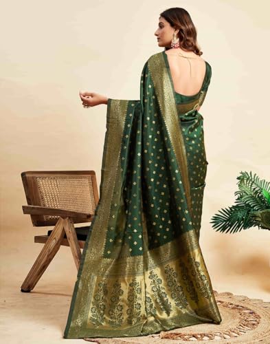 Image of C J Enterprise Women's Banarasi Saree Pure Kanjivaram Style Silk Saree With Blouse Piece for Wedding (Pari-160)