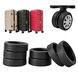 Capa/protetor de Silicone para Rodinha de Mala de Viagem Preta 8un