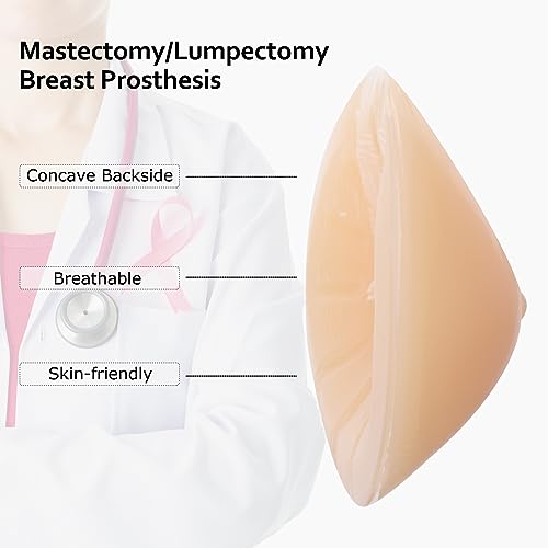 Silicone Breast Form Triangle Mastectomy Prosthesis Bra Pad Enhancer Only 1 Piece2