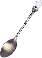 Vista 10 de Cuchara agitadora de diamante estilo corte europeo cuchara de café de aleación retro cuchara pequeña para pastel de té helado postre bar uso