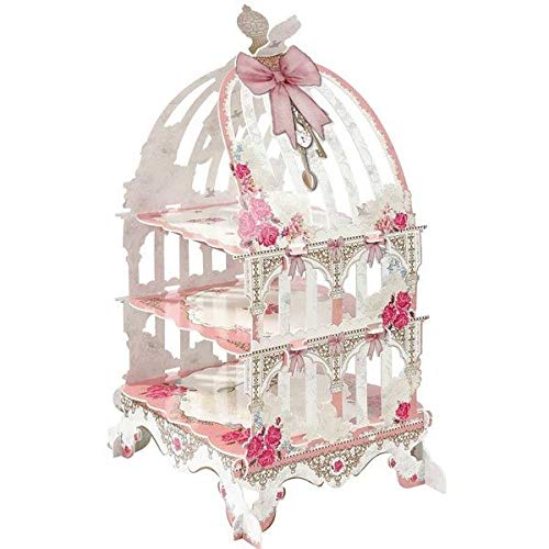 Parti Kuş Kafesi temalı Karton Muffin Cupcake Standı 3 Katlı