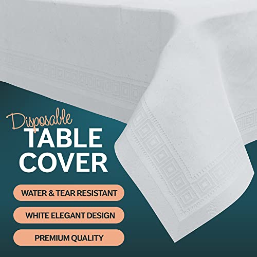 image for HOUZZKINGZ USA Paper Tablecloths for Rectangle Tables | 54” X 108”