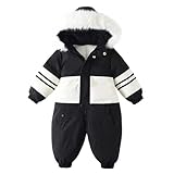 Toddler Snowsuit Boys Girls One Piece Ski Suit Fleece Thick Insulated Winter Coat 2025 Fashion Outdoor Sport Jumpsuit