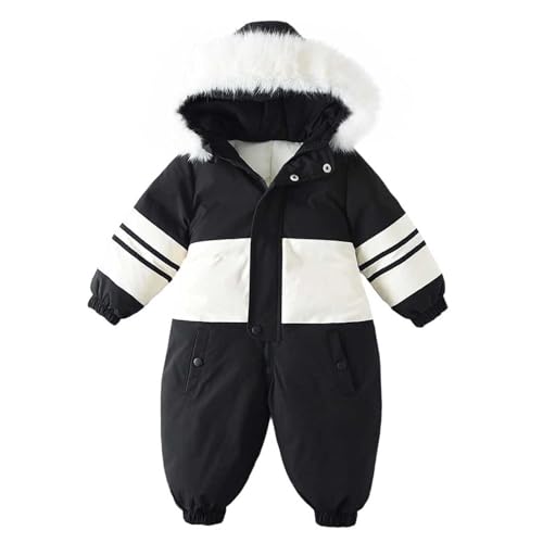 Toddler Snowsuit Boys Girls One Piece Ski Suit Fleece Thick Insulated Winter Coat 2025 Fashion Outdoor Sport Jumpsuit