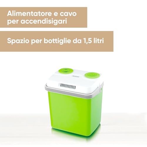 Severin Kb 2922 Frigorifero Portatile 19 L Da 58 W, Frigo Portatile Termoelettrico Per Raffreddamento E Riscaldamento, Scatola Frigo Con Classe Energetica A++, Verde/Grigio/Bianco - 2