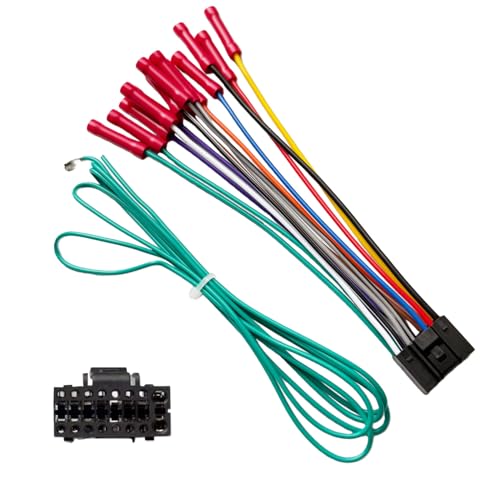 16 Pin Ken/Wood Wiring Harness Radio Stereo Connector for Aftermarket Power and Speaker Wire Harness Compatible with Kenwood KDC KRC KDC-W, Stereo Plug for KDC3080 KDCX998 KRC150 KRC992 KDC3037