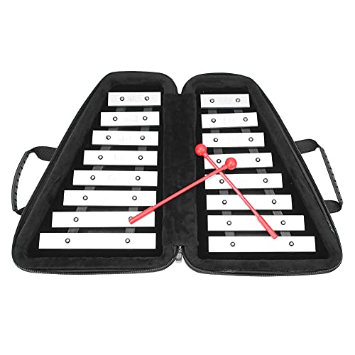 FASJ Glockenspiel para percussão Glockenspiel placa de alumínio leve com bolsa de transporte para an