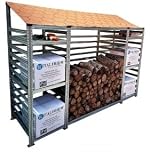 Italfrom - Módulo de madera modular compuesto de acero galvanizado autoportante con 7 estantes, techo verde, módulo central de 98 cm, varios tamaños, 200 cm de altura, módulo inicial