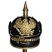 AnNafi® WWI & WWII German Prussian Pickelhaube Helmet Brass Accents Imperial Officer Spike Helmet Pickelhauben Helmets Wearable | Medieval Costumes Helm Armor SCA LARP Replica Costume