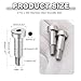 MECCANIXITY 2 Pcs 304 Stainless Steel Shoulder Bolt 10mm Shoulder Dia 20mm Shoulder Length M8x1.25 Thread Hex Socket Shoulder Bolts for Hydraulic Injection Molding Machinery Industries